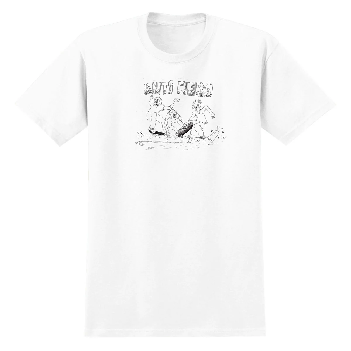 Anti-Hero Curb Pit T-Shirt - White/Black