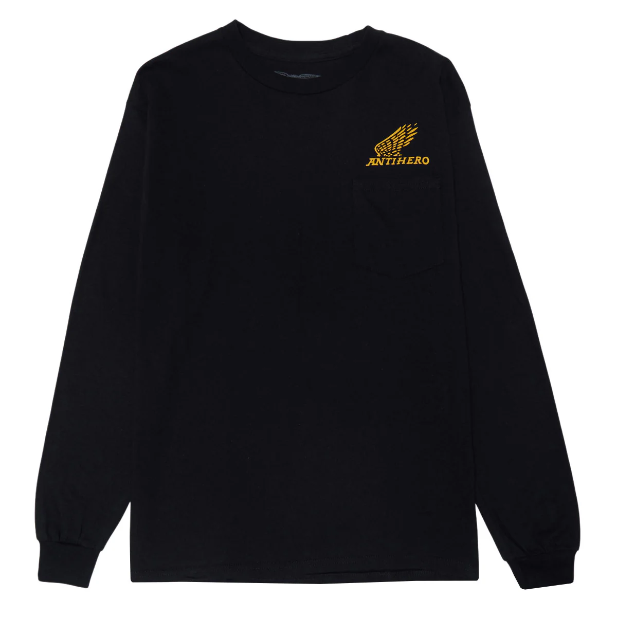 Anti-Hero Motorized Long Sleeve Pocket T-Shirt - Black/Gold