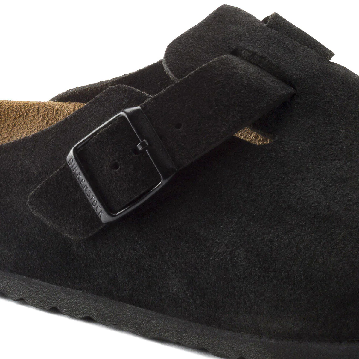 Birkenstock Boston Soft Footbed Sandals - Black Suede - Image 5
