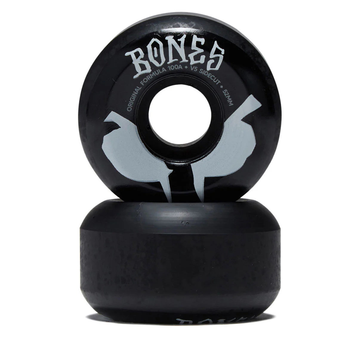 Bones 100s Sidecuts 100a V5 Sidecut Skateboard Wheels - Black 2026 - 52mm - Image 2