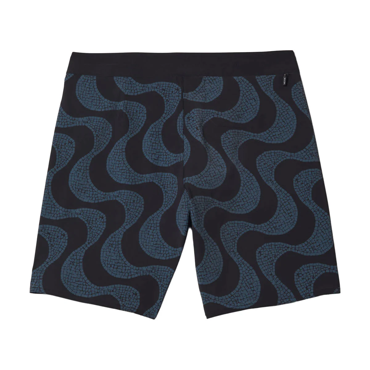 Brixton Blitz 19 Boardshorts - Black/Future Grey Warped Tile - Image 2
