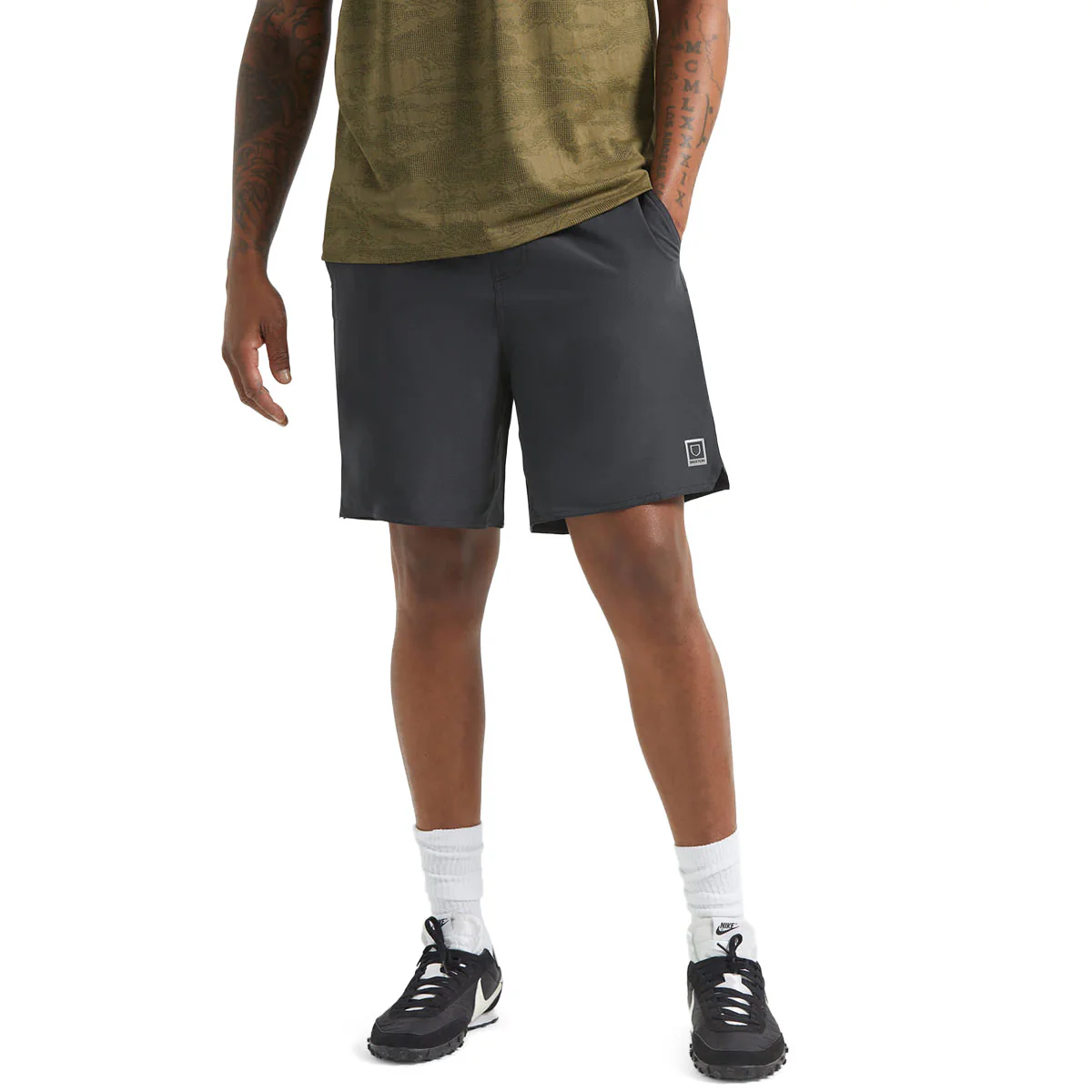 Brixton Journey Active Shorts - Black - Image 4