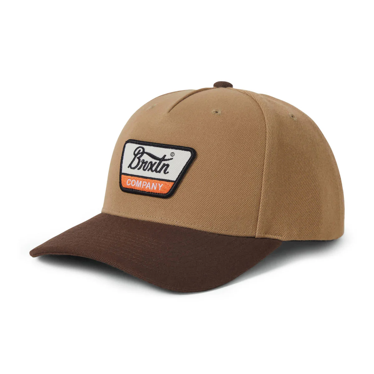 Brixton Linwood C Netplus MP Snapback Hat - Sand/Pinecone Brown