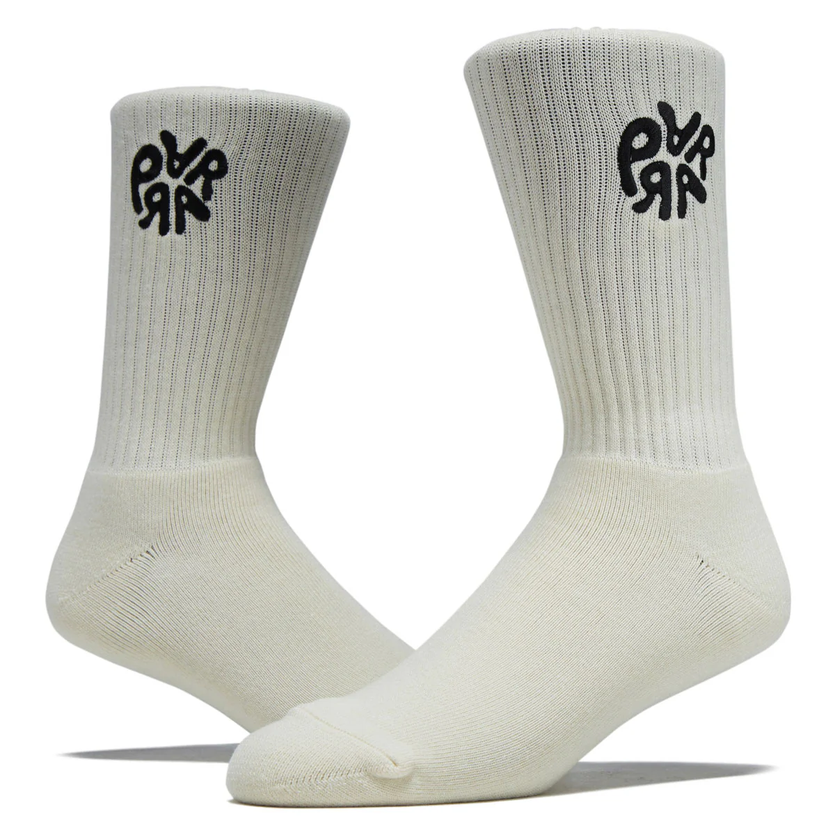 By Parra 1976 Logo Crew Socks - Off White - Image 2