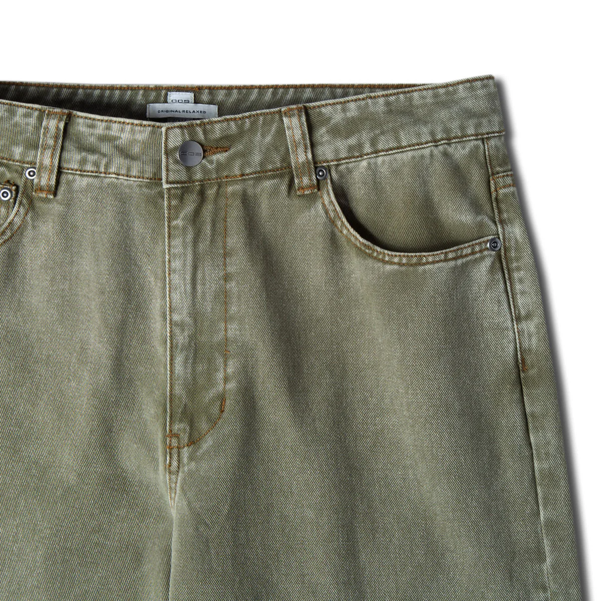 CCS Original Relaxed Denim Jeans - Faded Olive - Image 6