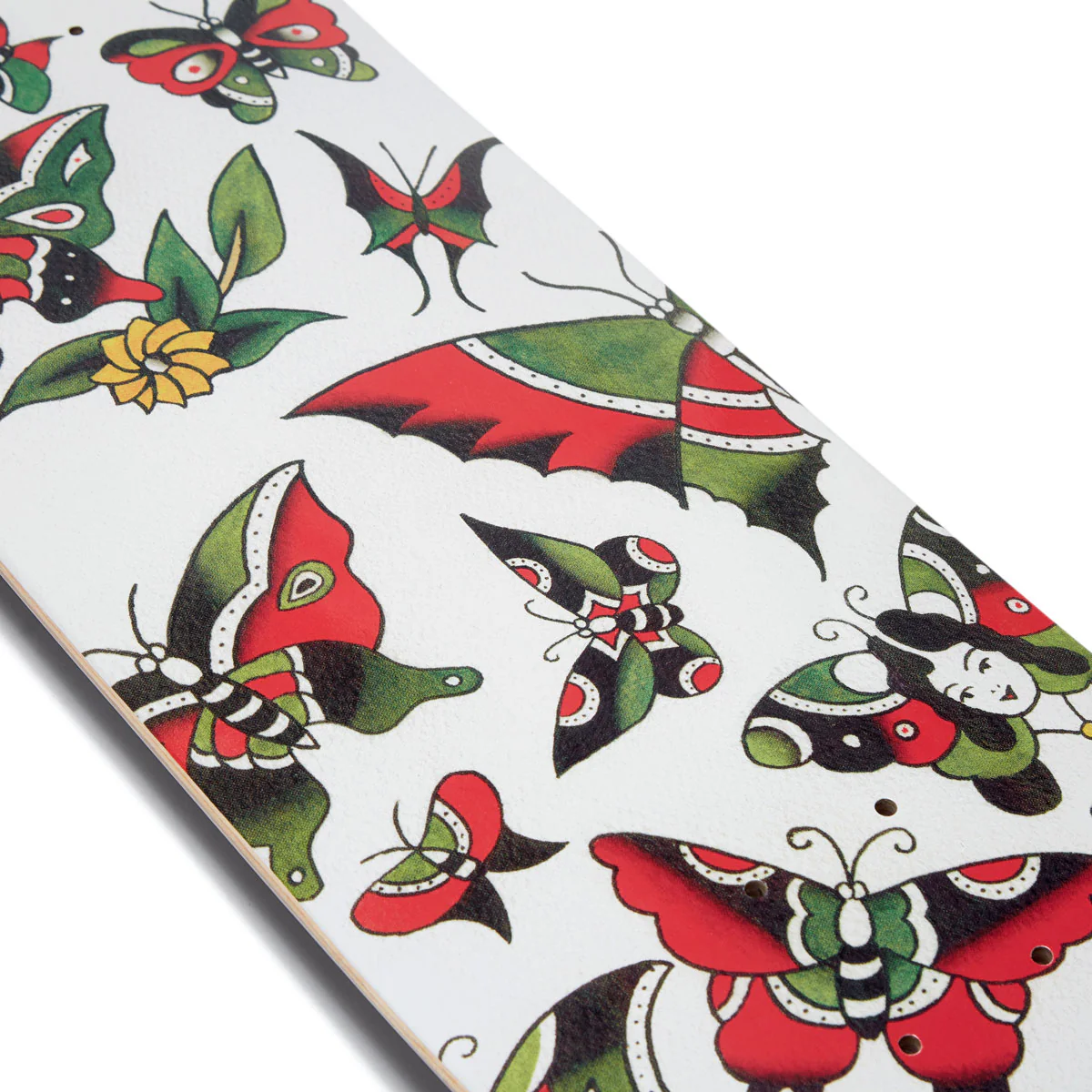 CCS x Tyler Quigley Flash Butterflies Skateboard Complete - White - Image 3