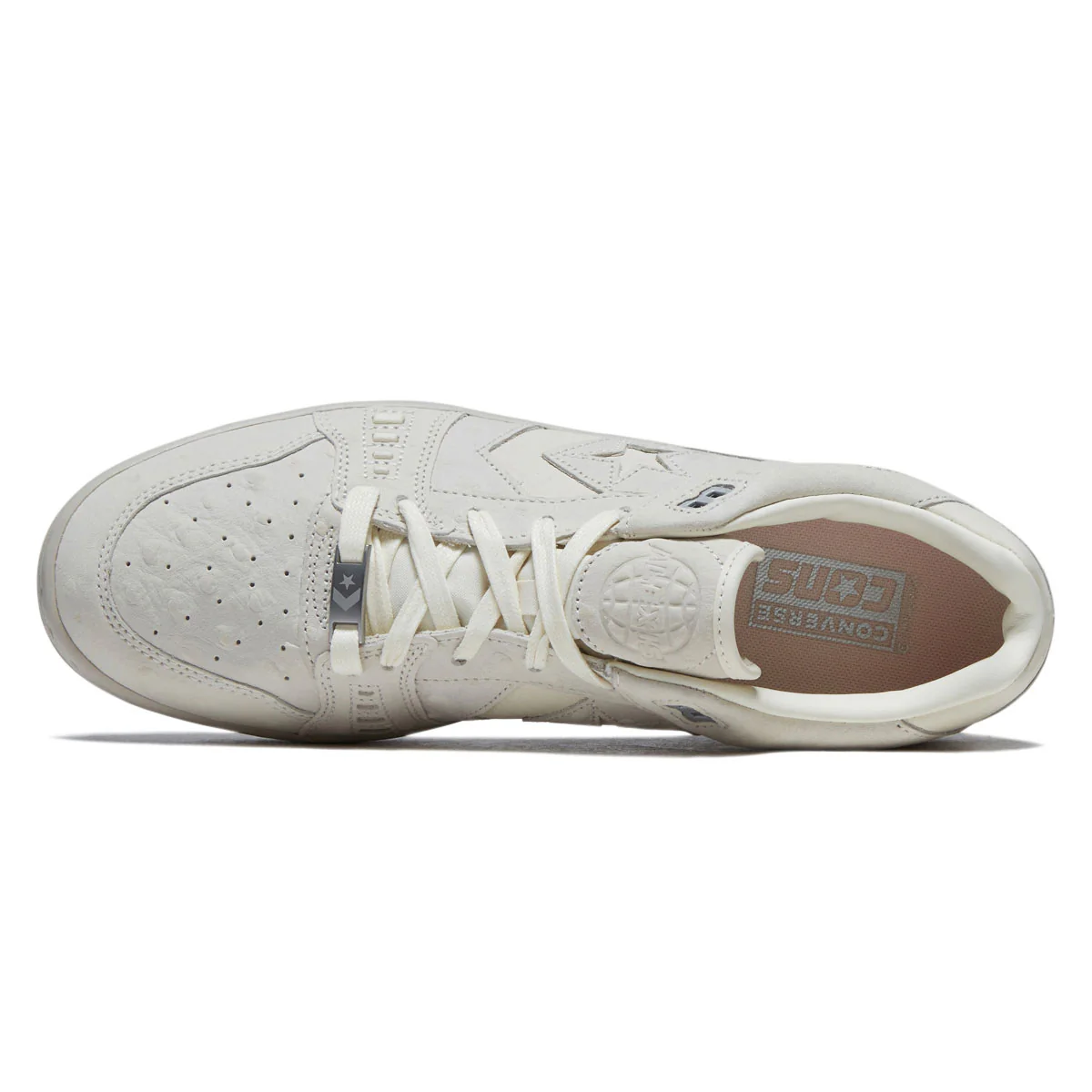Converse AS-1 Pro Faux Ostrich Leather Shoes - Egret/Classic Ecru/Silver - Image 3