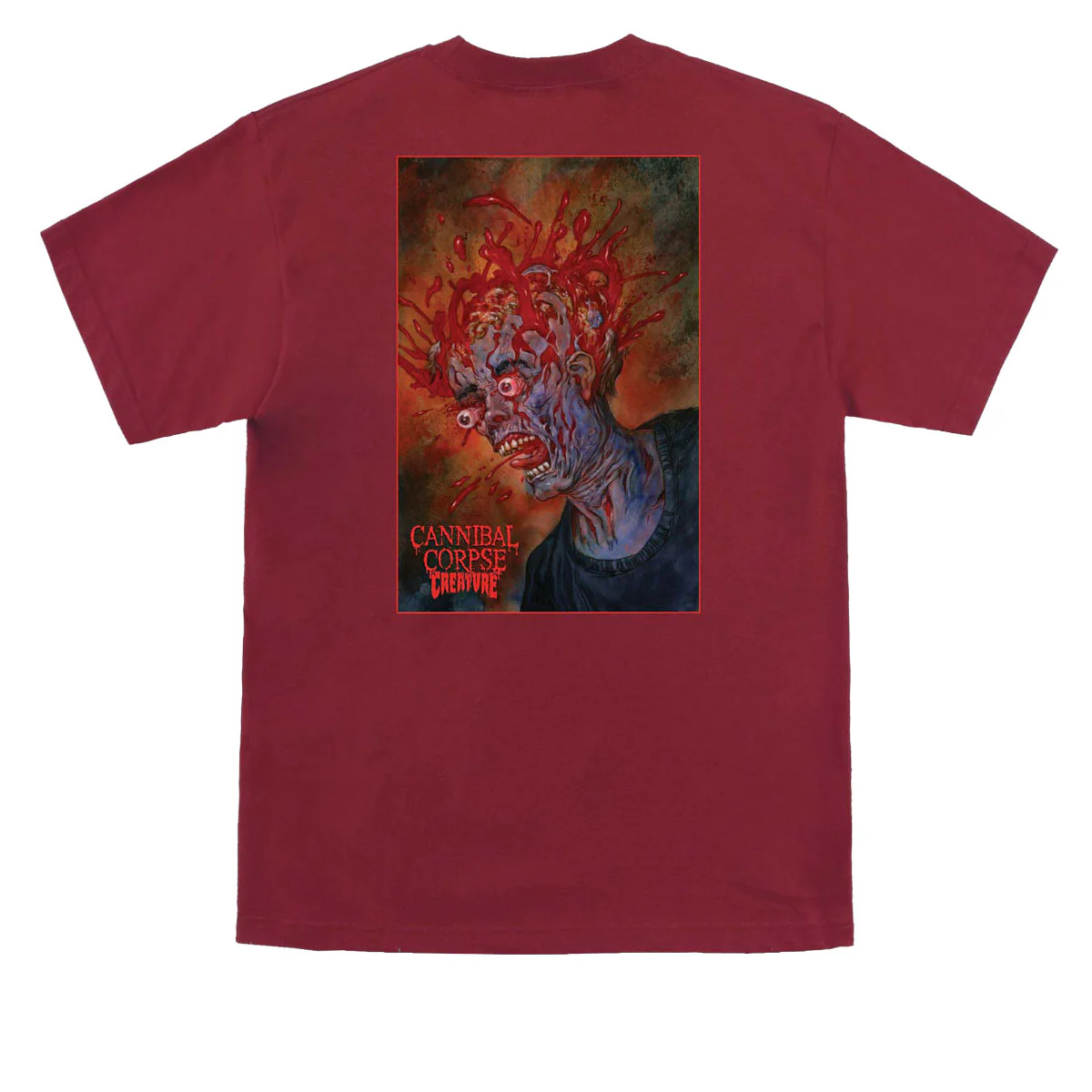 Creature x Cannibal Corpse T-Shirt - Cardinal Red - Image 2