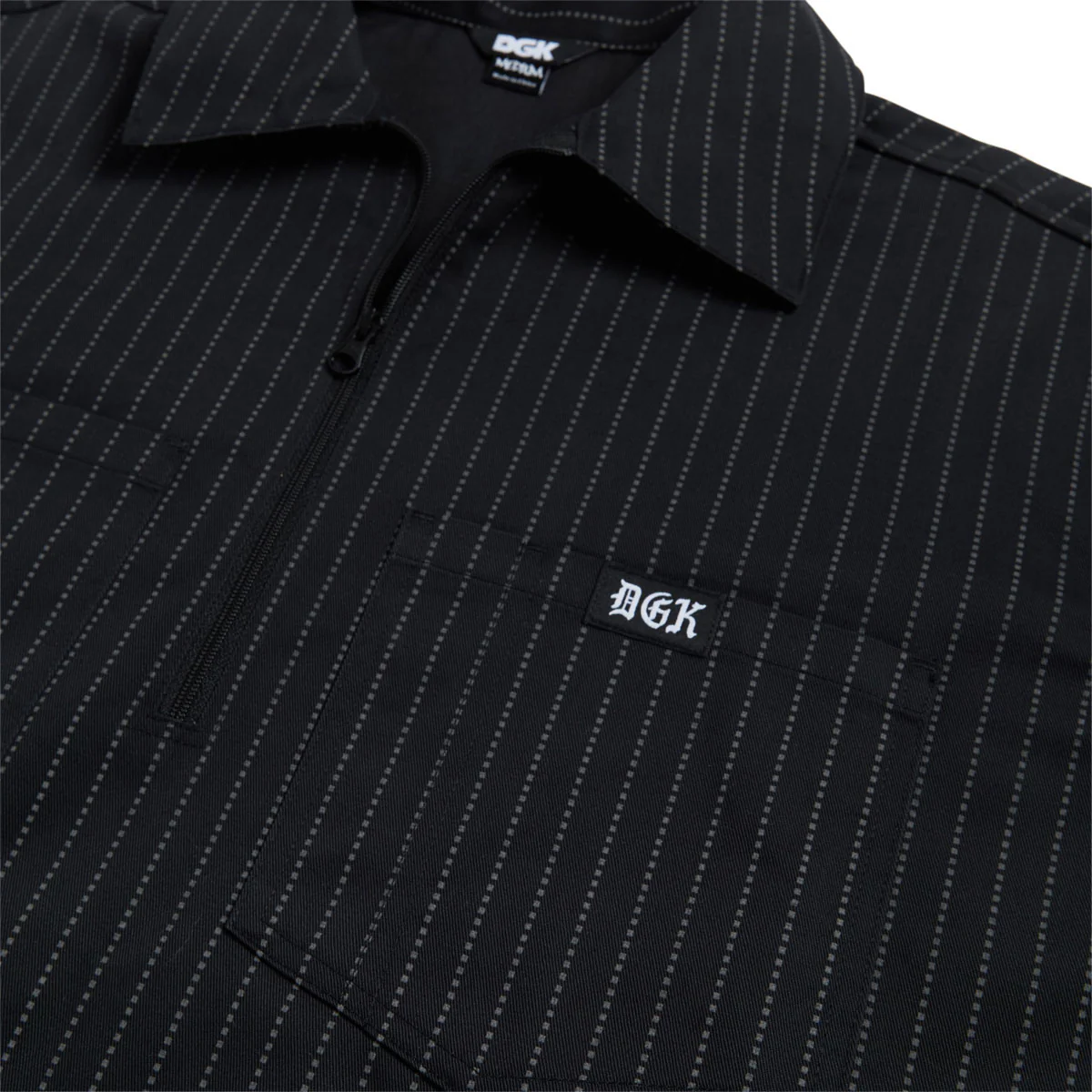 DGK Sagrado Work Shirt - Black Pinstripe - Image 4