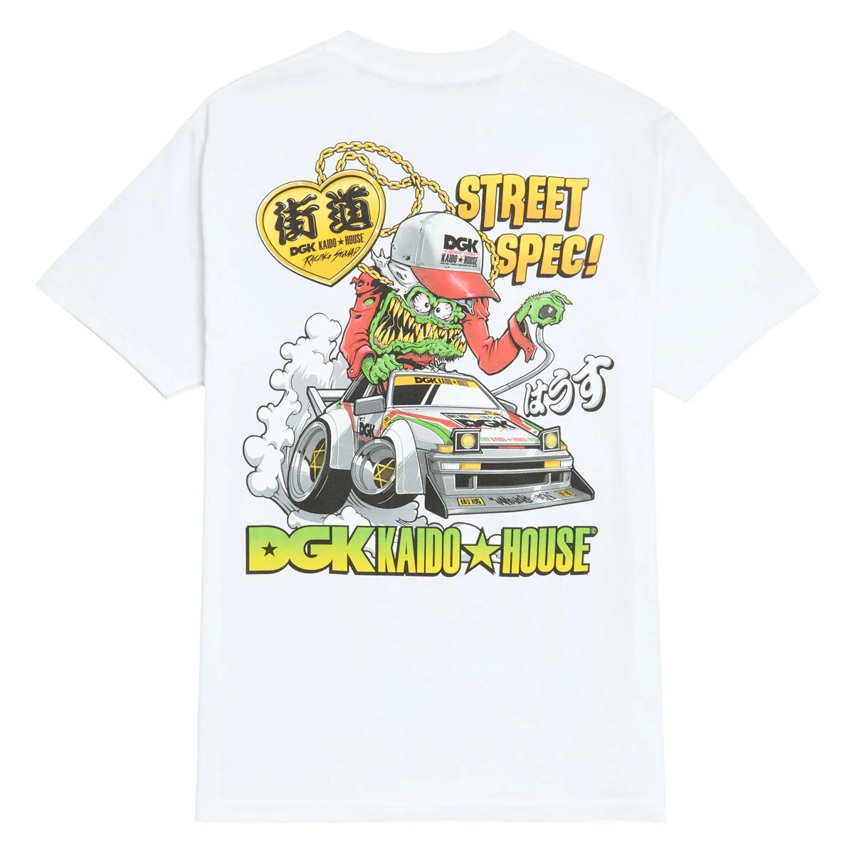 DGK x Kaido House Wide Open T-Shirt - White - Image 2