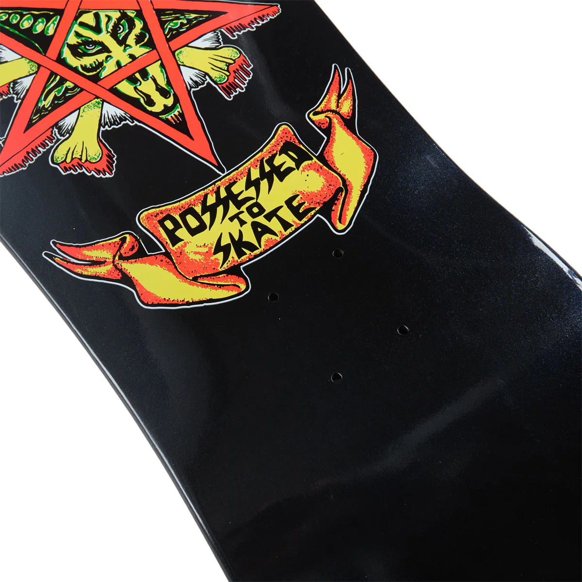 Dogtown x Suicidal Skates Possessed To Skate 80s Reissue Skateboard Complete - Black Gloss/Diamond Ice - 10.00" - Image 4