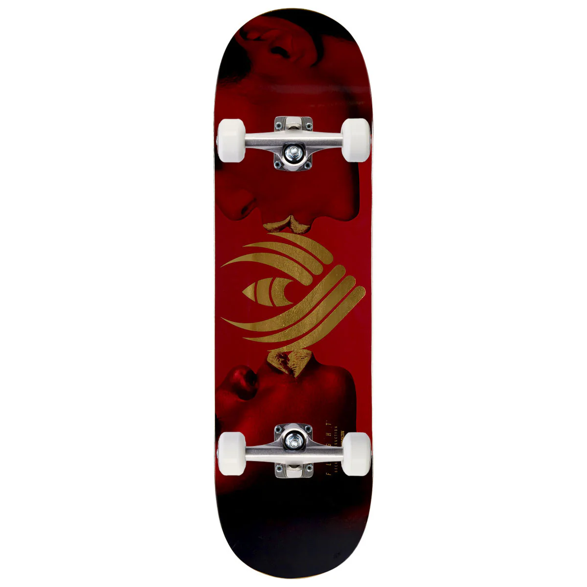 Flight Kiss Skateboard Complete - Burgundy/Gold Foil - 8.75"