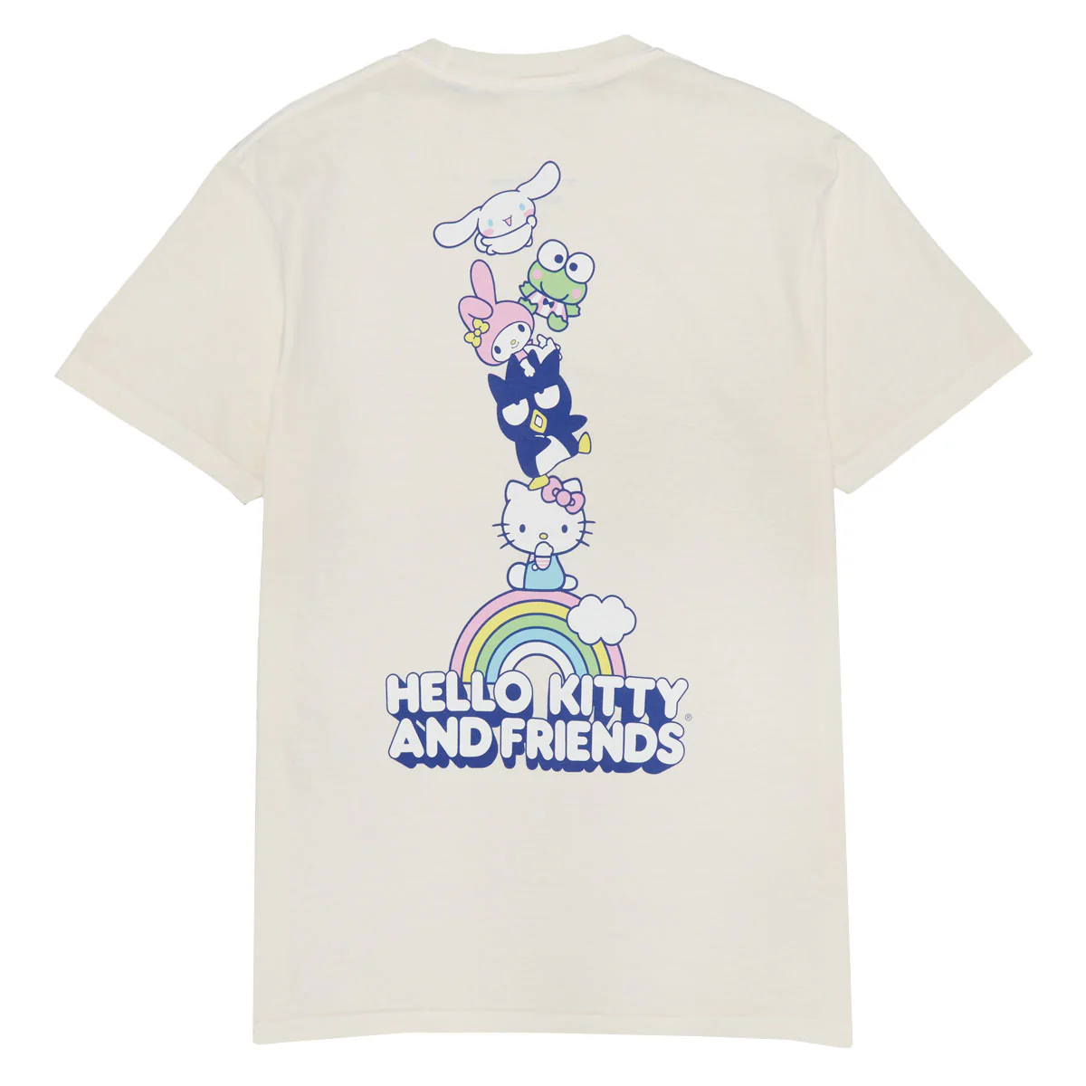 Girl x Hello Kitty Rainbow Stacked T-Shirt - Cream