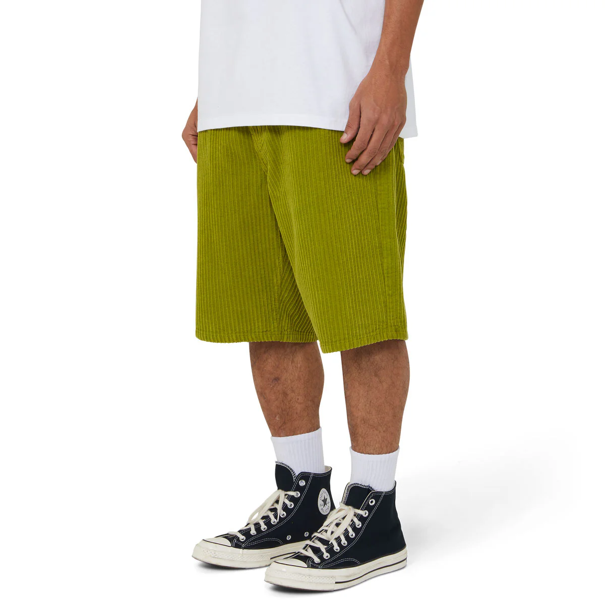 HUF Cromer Corduroy Shorts - Acid Green - Image 5