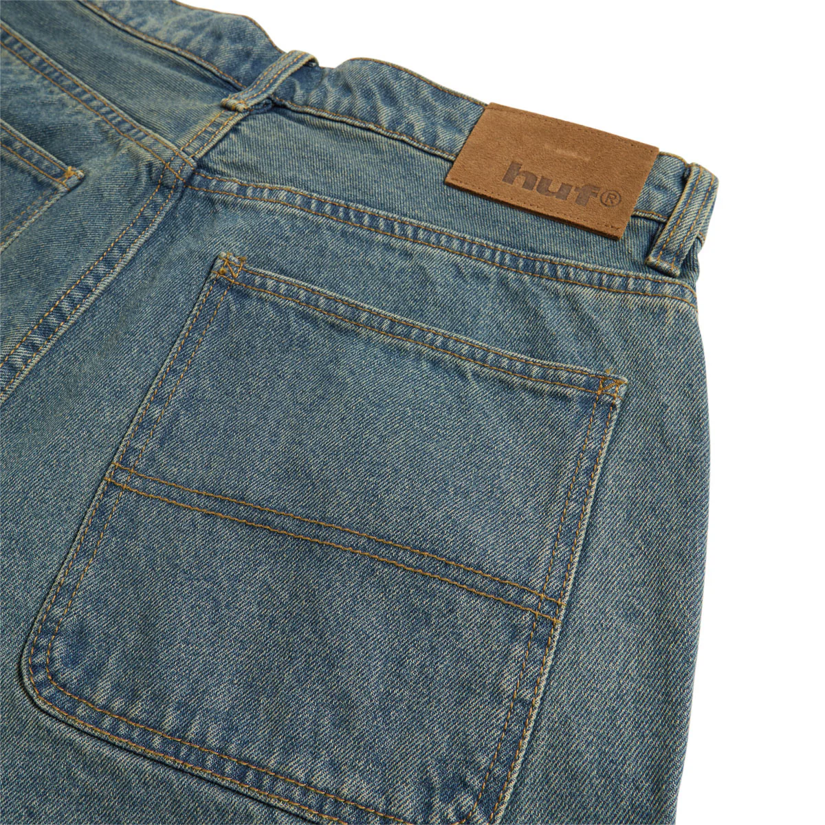 HUF Kinda Loose Double Knee Shorts - Dirty Wash - Image 4