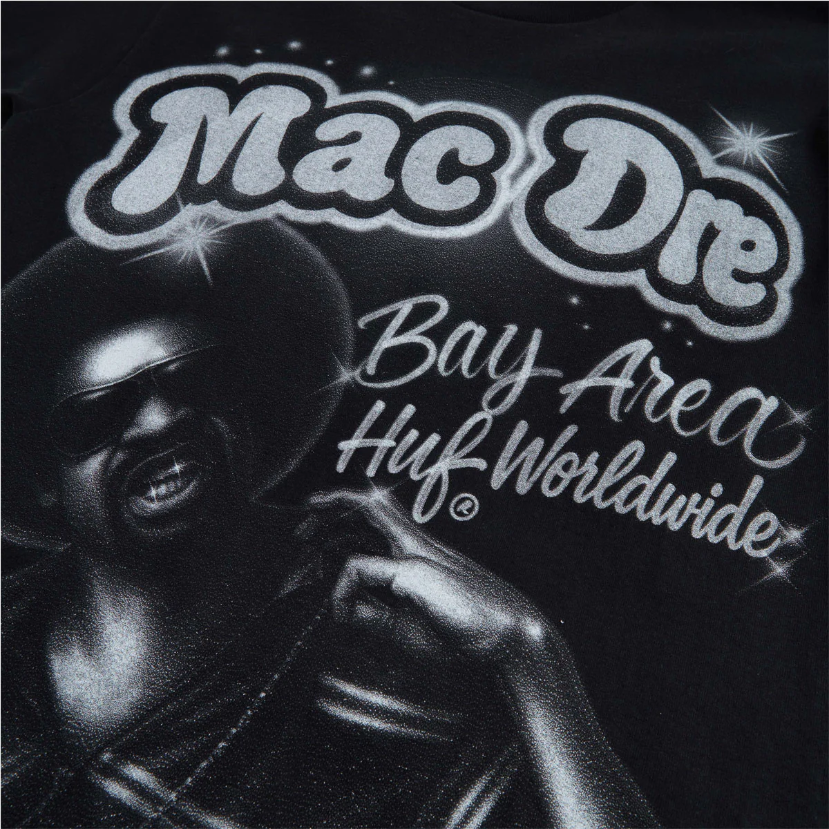 HUF x Mac Dre Airbrush T-Shirt - Black - Image 2