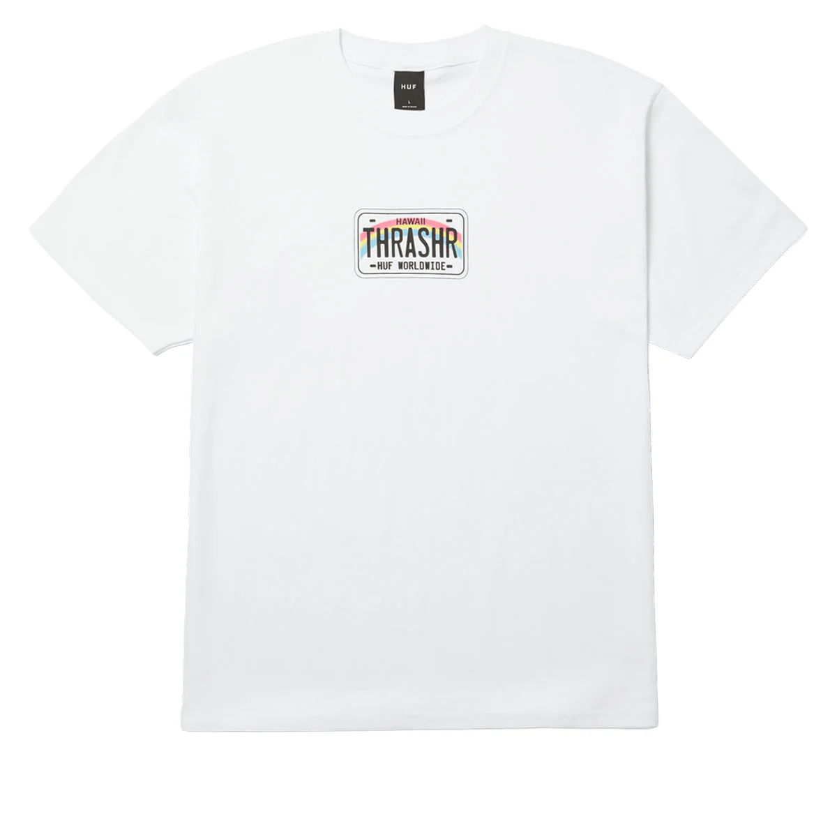 HUF x Thrasher License Plate T-Shirt - White