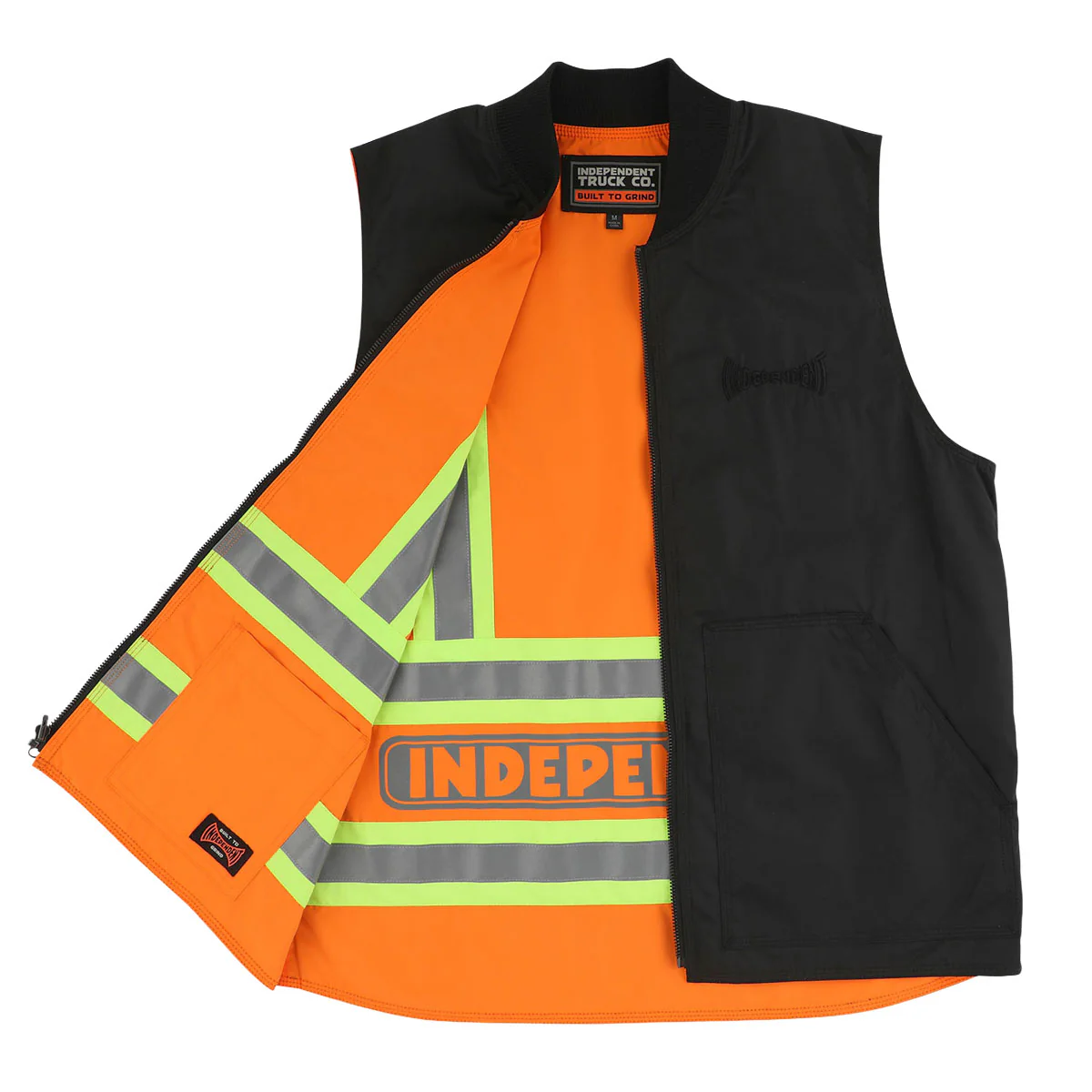 Independent BTG Reversible Work Vest - Black/Orange - Image 2