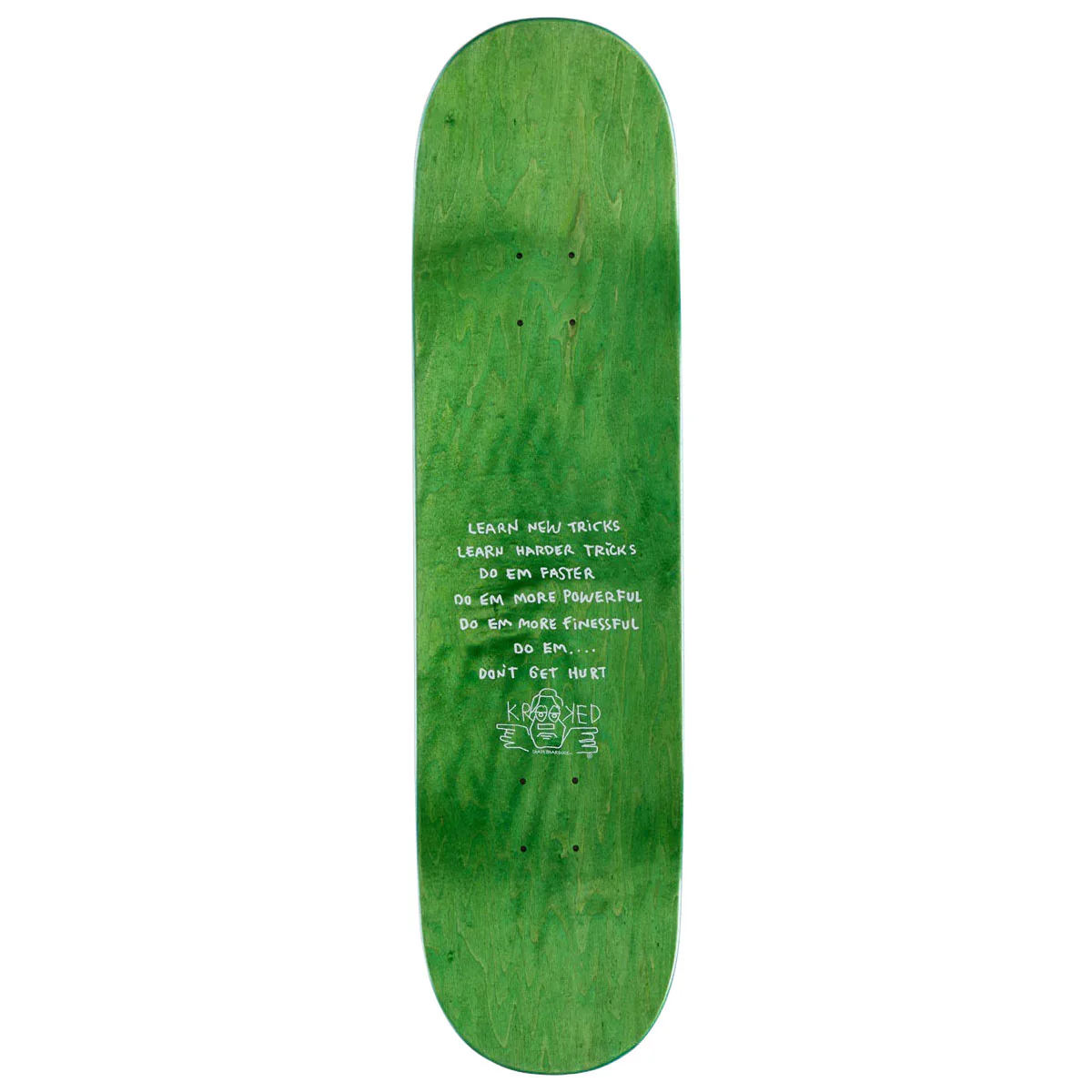 Krooked Narvaez Blue Bird Skateboard Deck - Yellow - 8.25" - Image 2