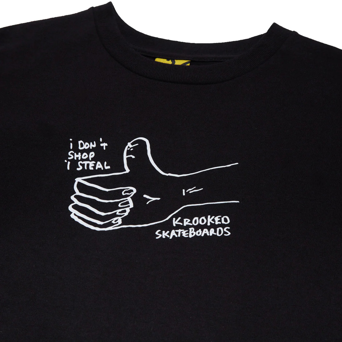 Krooked Shop Steal T-Shirt - Black/White - Image 2