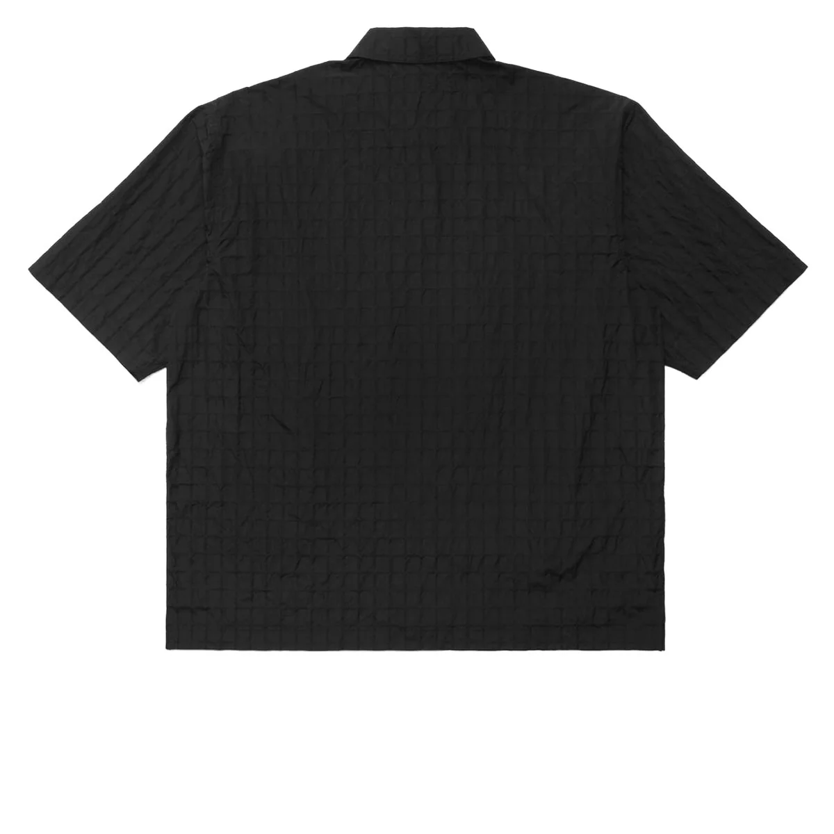 Metalwood Oversized Snap Top Polo Shirt - Black - Image 3