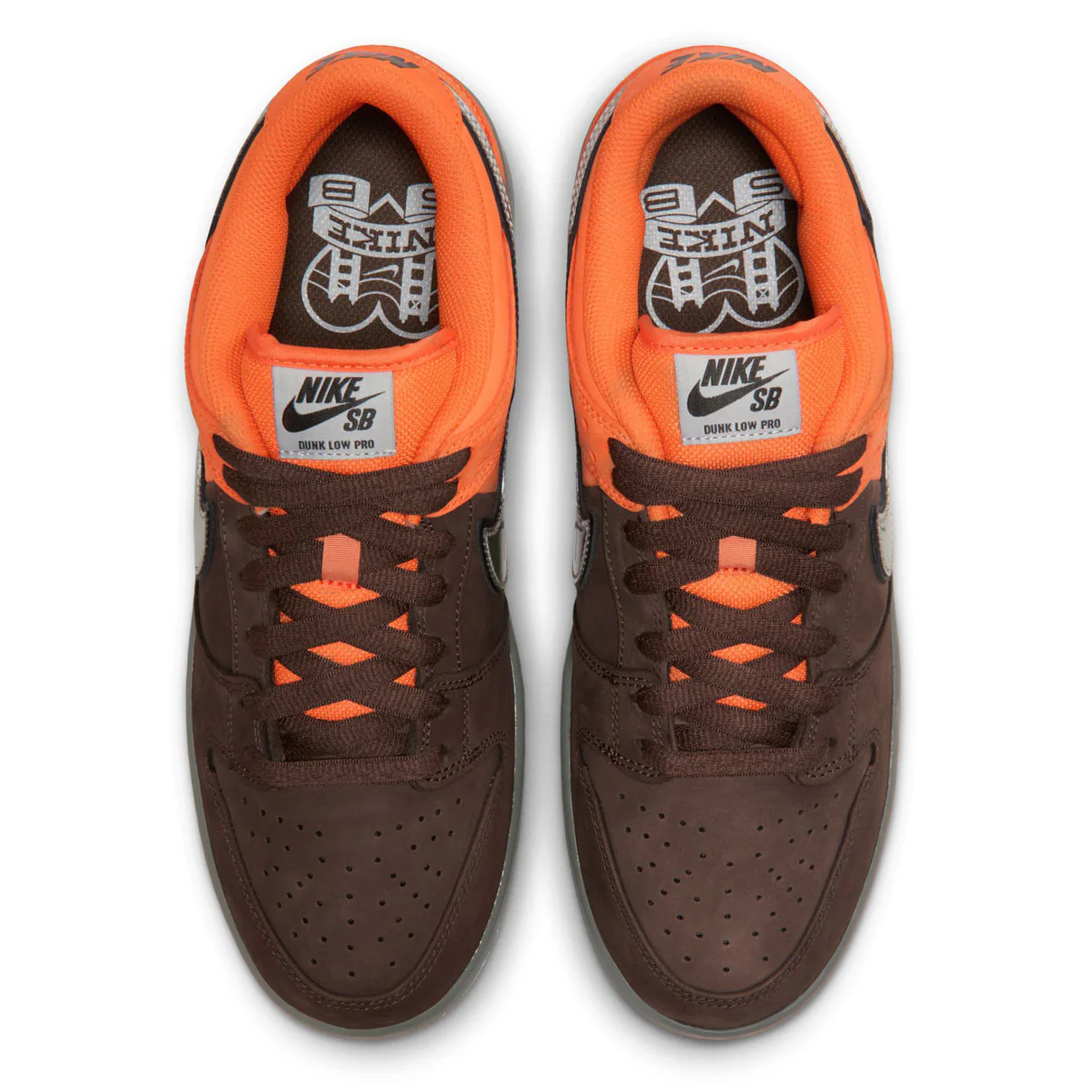 Nike SB Muni Fast Pass Dunk Low Pro Shoes - Safety Orange/Wolf Grey/Baroque Brown - Image 3