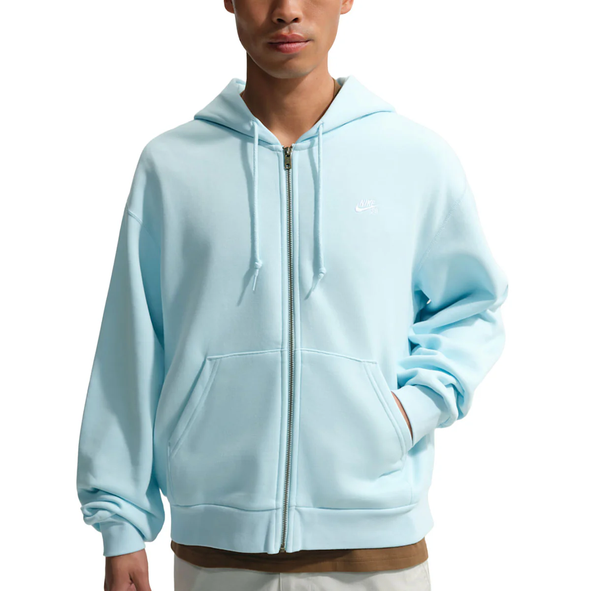 Nike SB New Logo Zip Hoodie - Glacier Blue/White