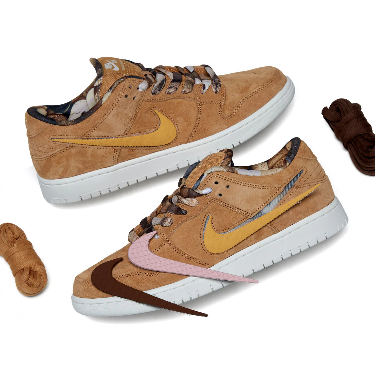 Nike SB Note Dunk Low Pro Shoes - Flax/Honeycomb/Summit White/Sail - Image 3