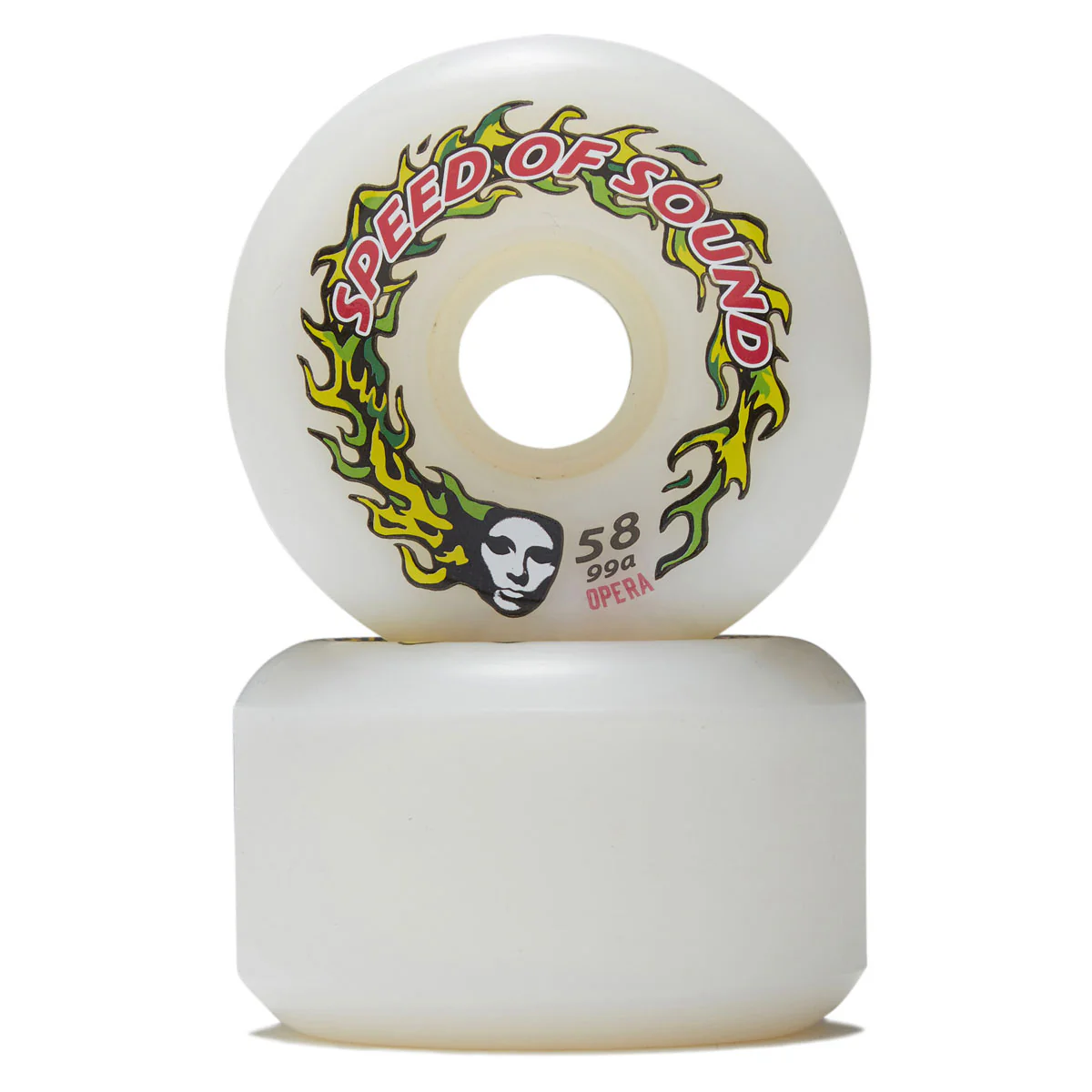 Opera SOS Fire Mask Hardline Conical 99a Skateboard Wheels - Candle White - 58mm - Image 2