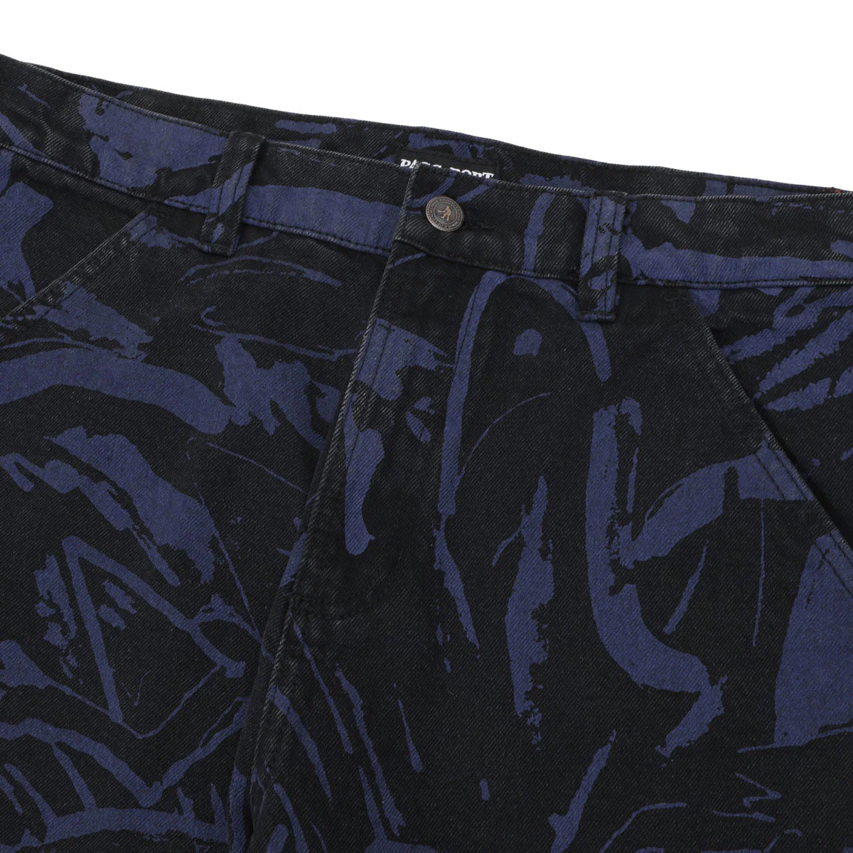 Passport Goes Around Workers Club Classic Jeans - Black/Navy - Image 4