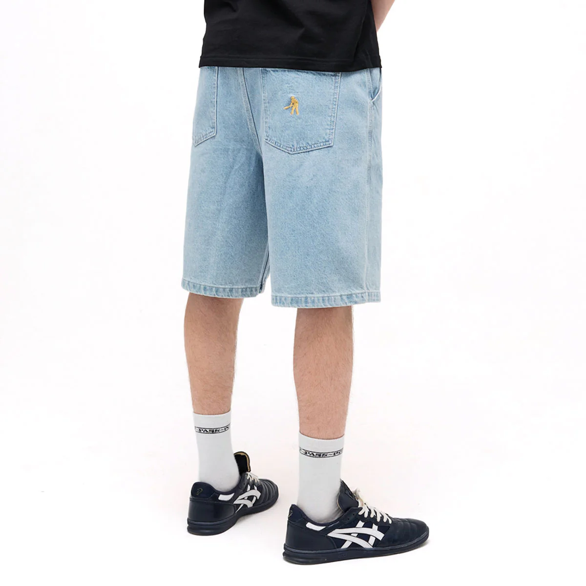 Passport Workers Club Jean Shorts - Washed Light Indigo - Image 3