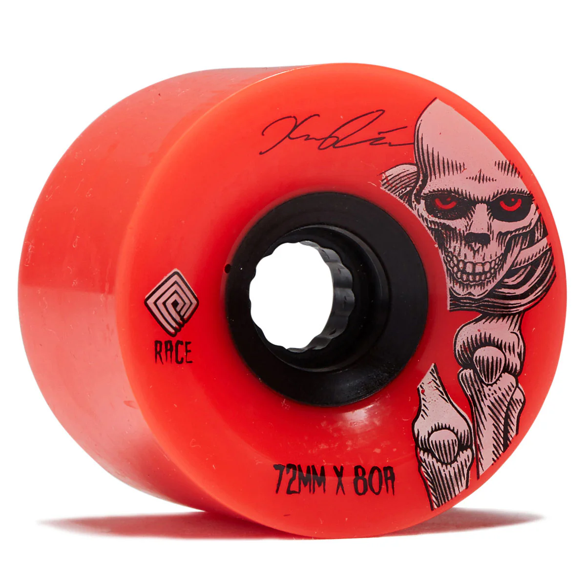Powell-Peralta Downhill Kevin Reimer 80a Longboard Wheels - Red/Black Hub - 72mm