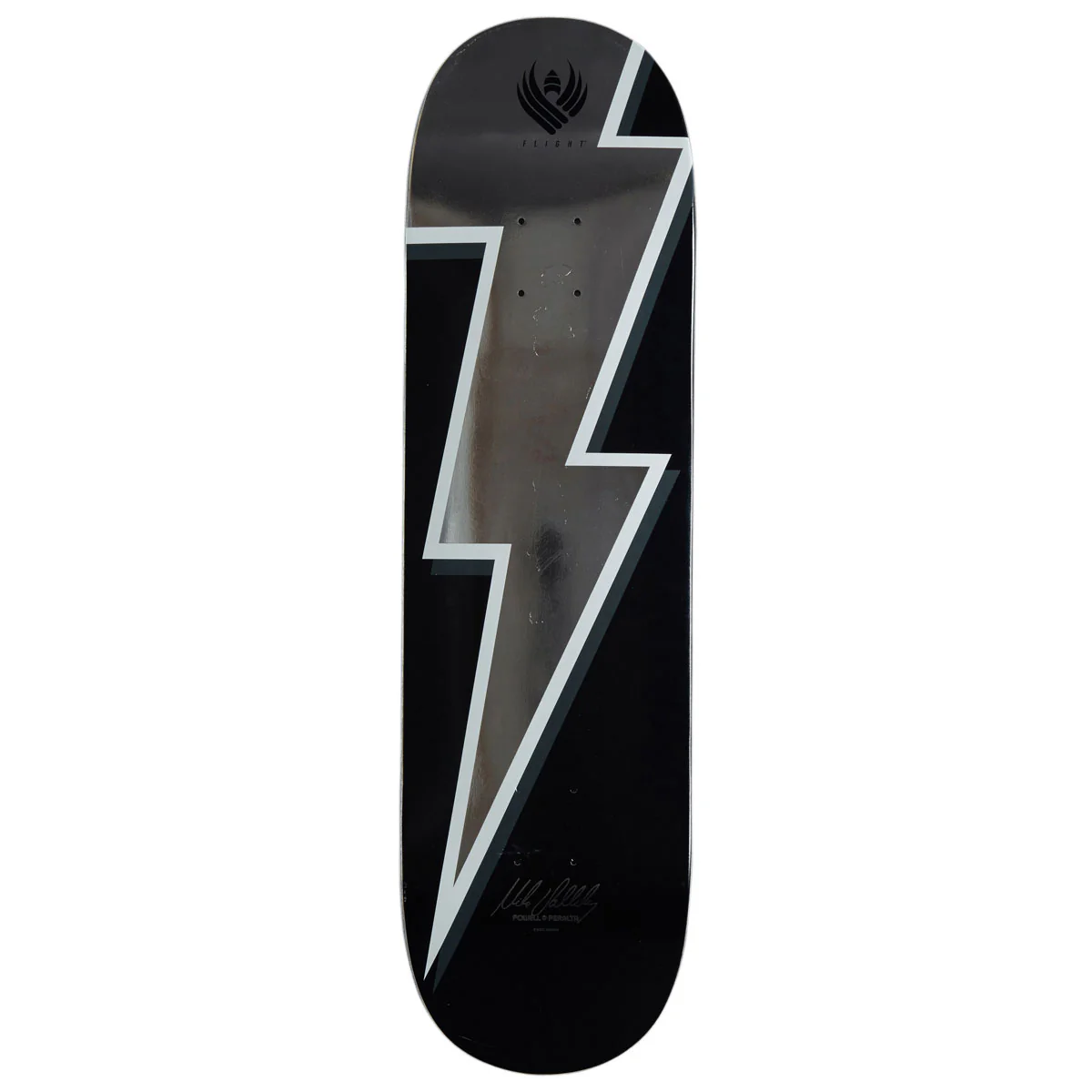 Powell-Peralta Flight Mike Vallely Lightning Bolt 02 Skateboard Deck - Silver Foil - 8.50"