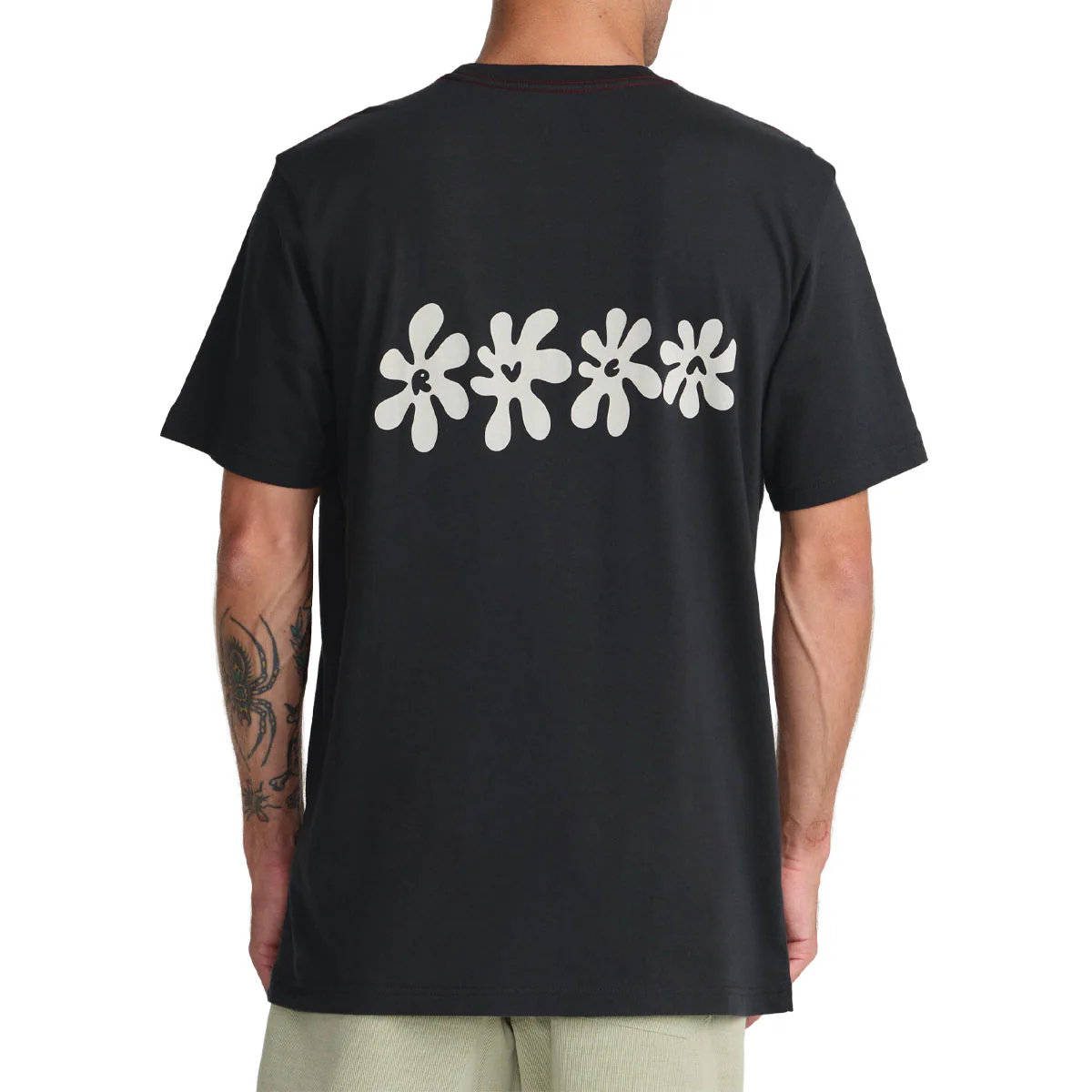 RVCA Bryce Bloom T-Shirt - Pirate Black - Image 4