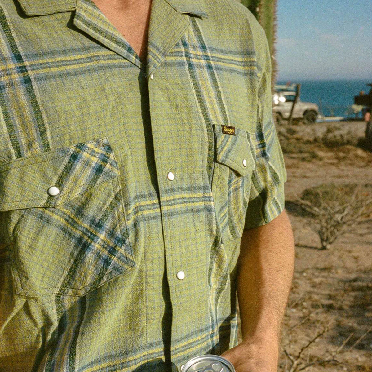Seager Whippersnapper Shirt - Moss Grid Plaid - Image 3