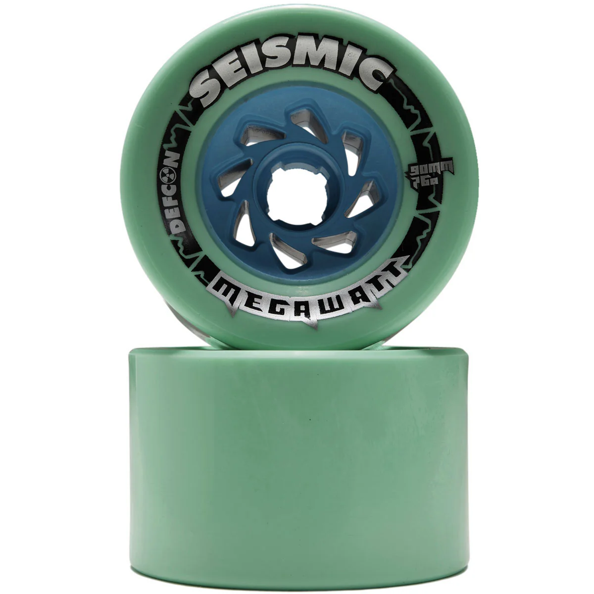 Seismic Megawatt 76a Longboard Wheels - Mint - 90mm - Image 2