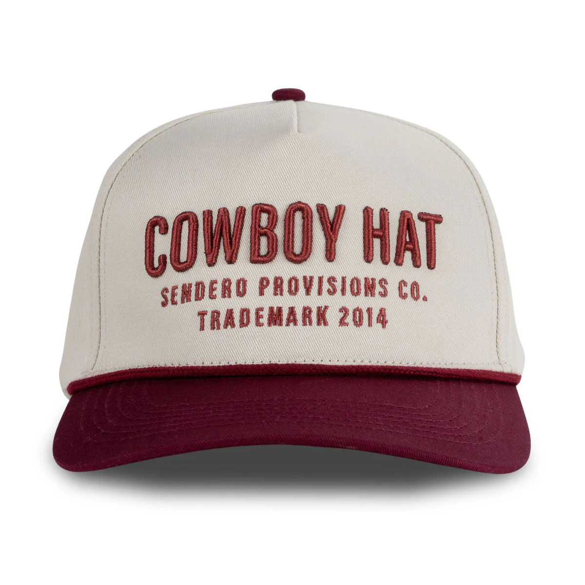 Sendero Cowboy Hat - Cream/Maroon - Image 3