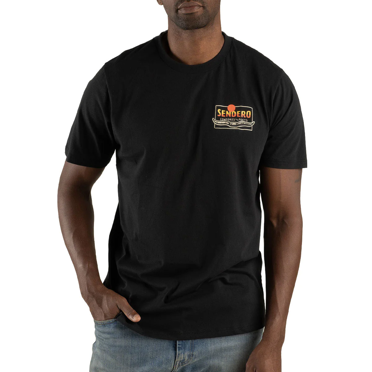 Sendero Cowpokes & Poets T-Shirt - Black - Image 3