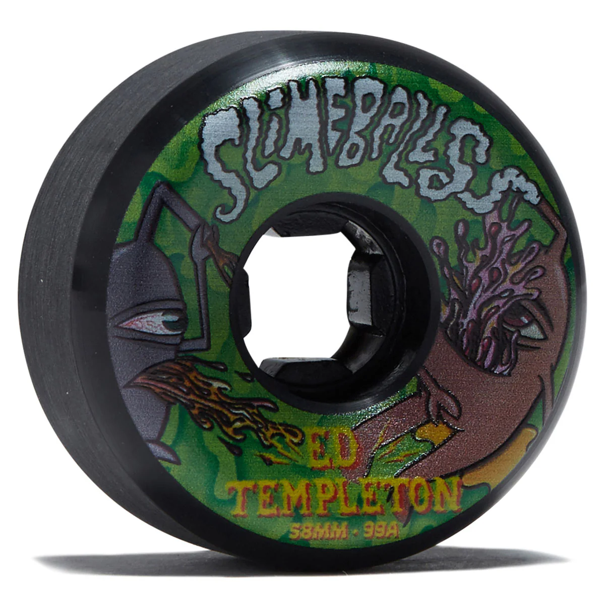 Slime Balls Ed Templeton Vomits 99a Skateboard Wheels - Black - 58mm
