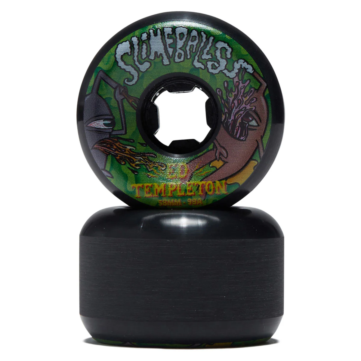 Slime Balls Ed Templeton Vomits 99a Skateboard Wheels - Black - 58mm - Image 2