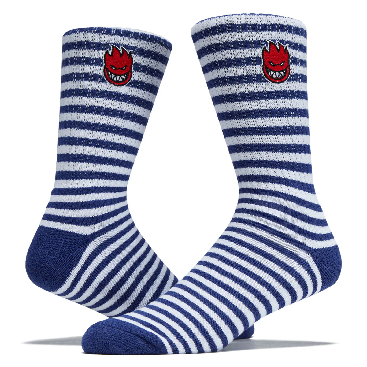 Spitfire Bighead Fill Stripe Emb Socks - Blue/White - Image 2