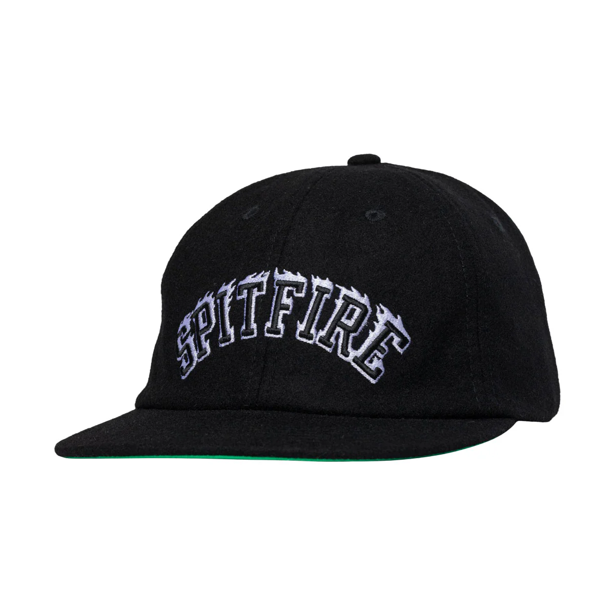 Spitfire Team Bighead Flame Script Hat - Black/White