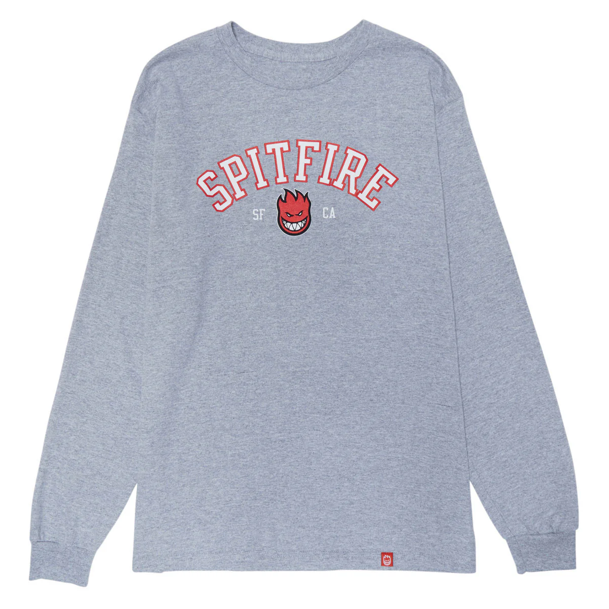 Spitfire Team Bighead Long Sleeve T-Shirt - Sport Grey/Red/Black/White