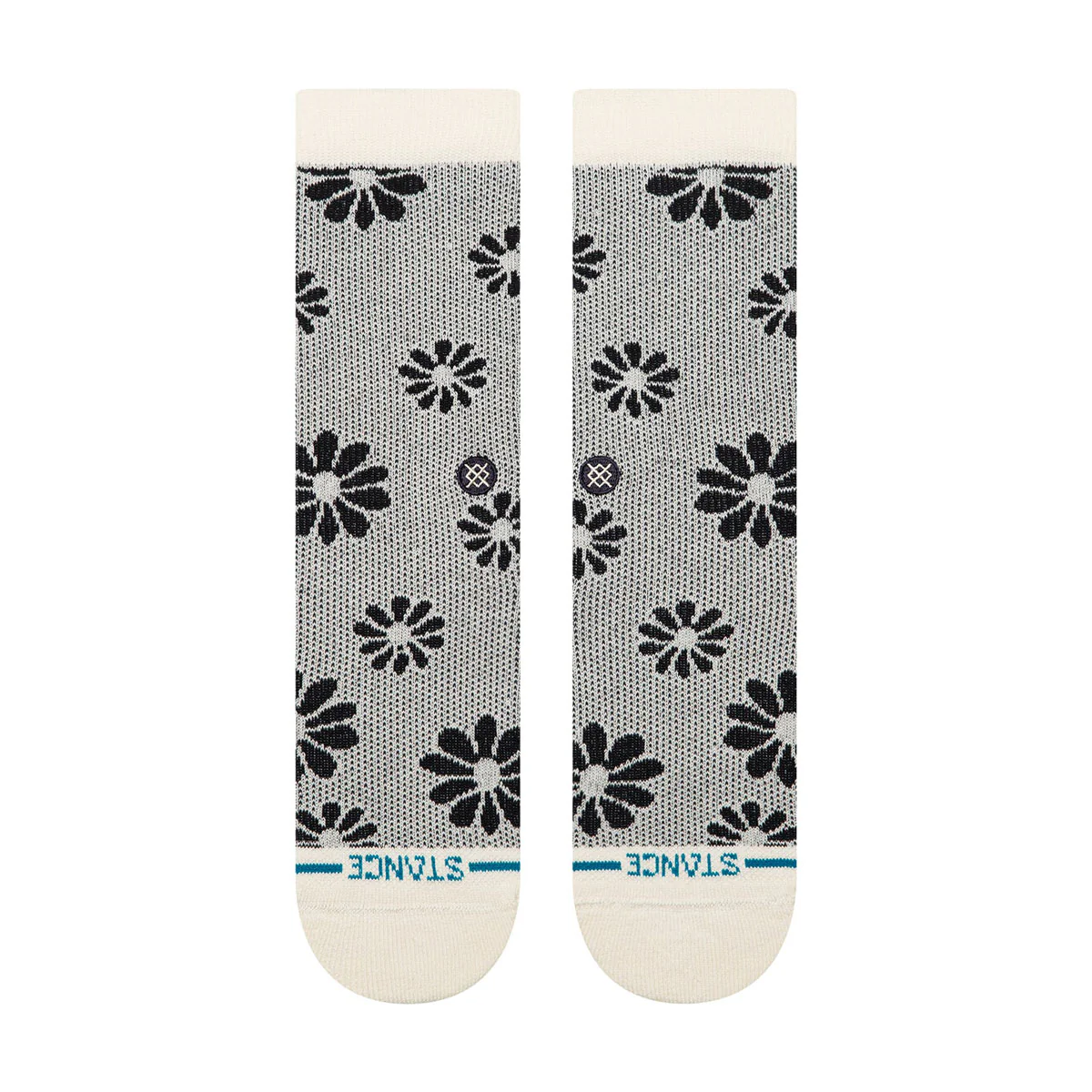 Stance Floral Stitch Crew Socks - Ivory - Image 2