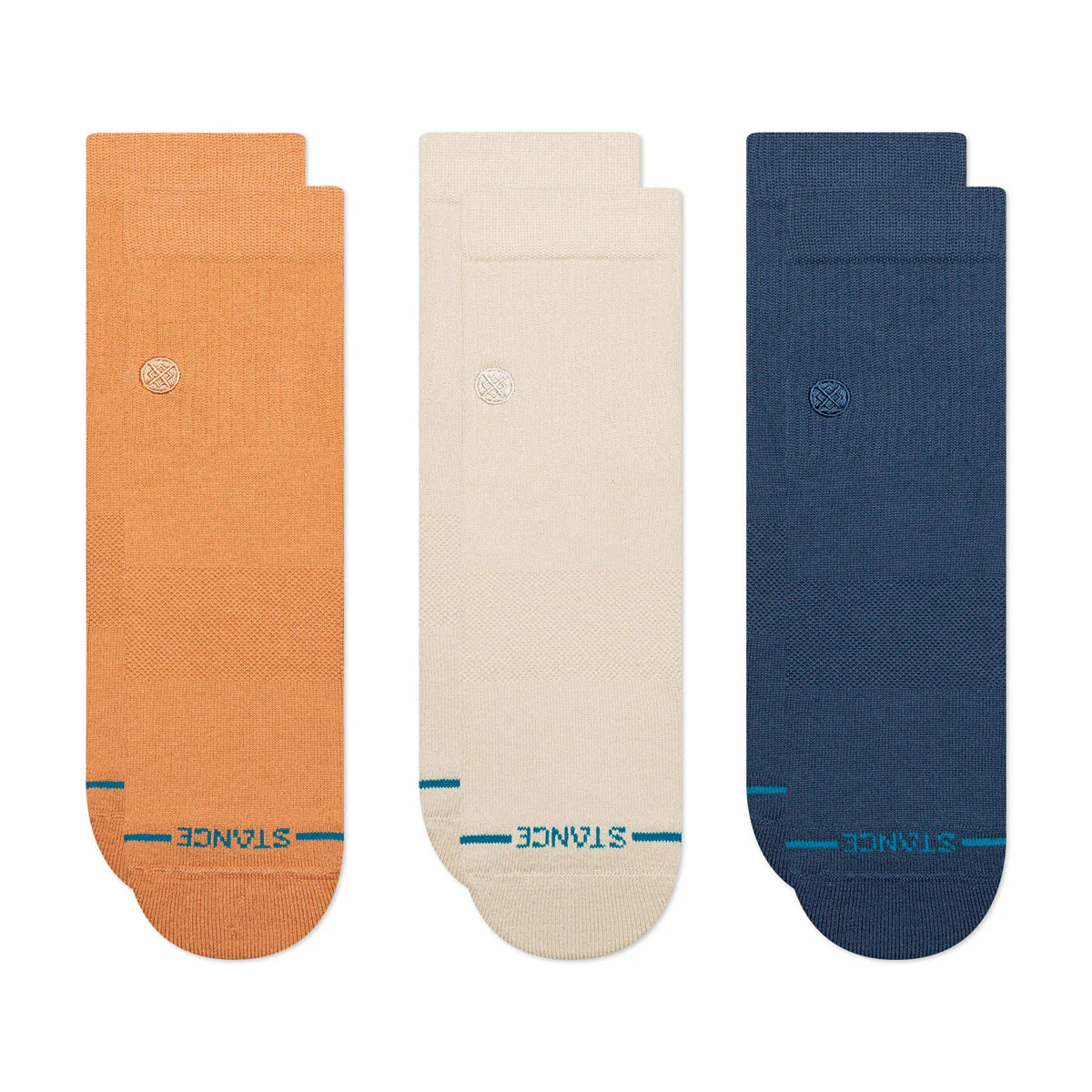 Stance Icon Quarter 3 Pack Socks - Mango - Image 3
