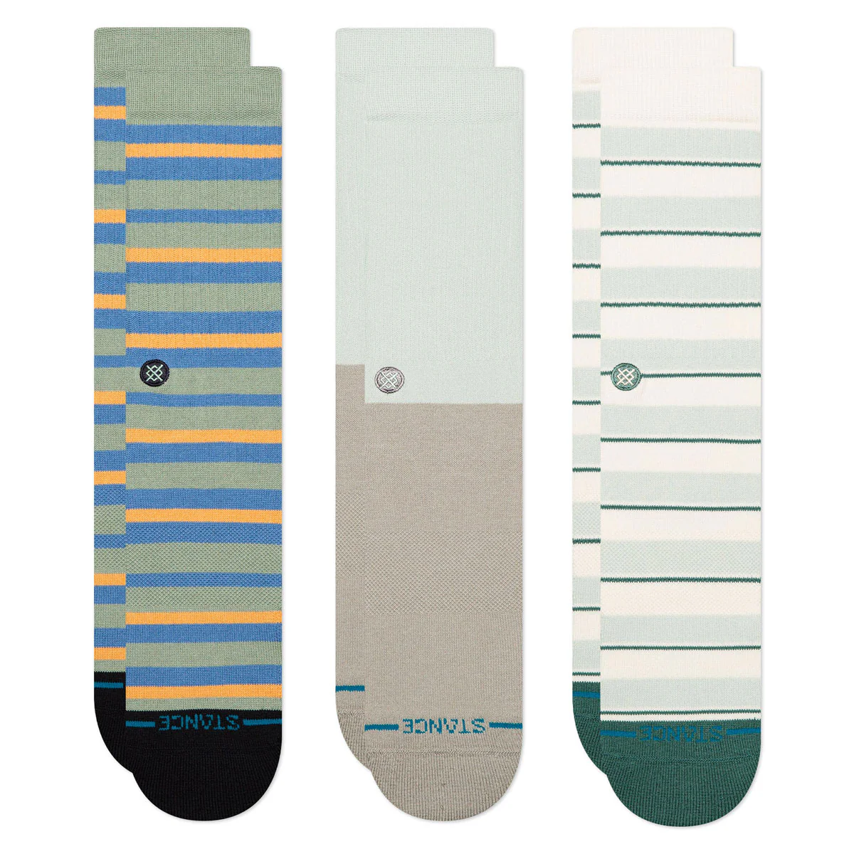 Stance Prep Stripe 3 Pack Of Socks - Pale Blue - Image 3