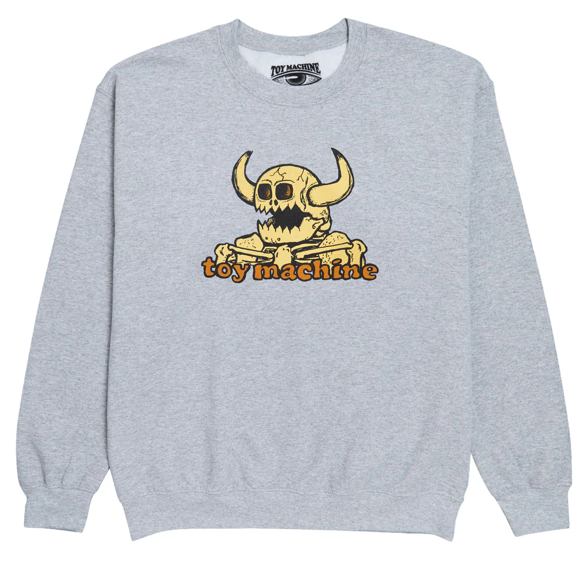 Toy Machine Dead Monster Crew Sweatshirt - Heather Grey