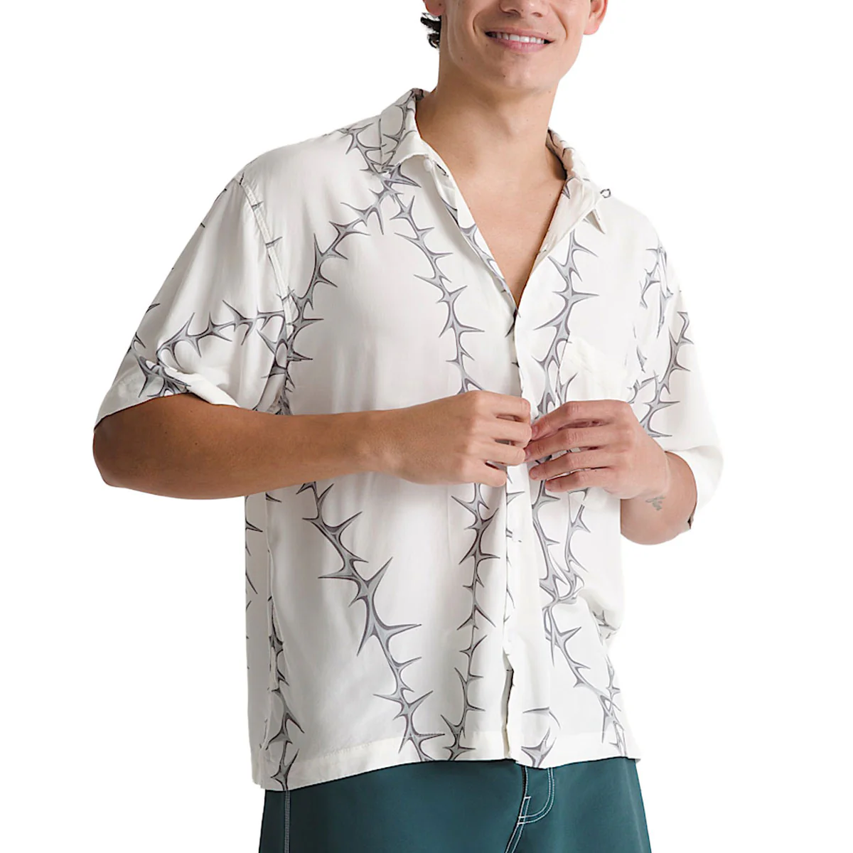 Vans Van Doren Printed Camp Shirt - White - Image 2