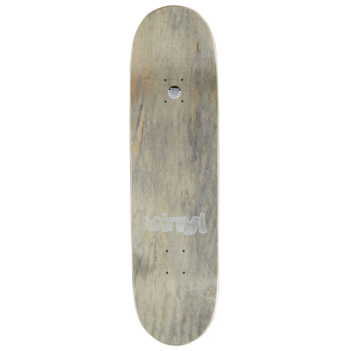 Vinyl Spiral Skateboard Deck - White Marble - 8.25" - Image 2