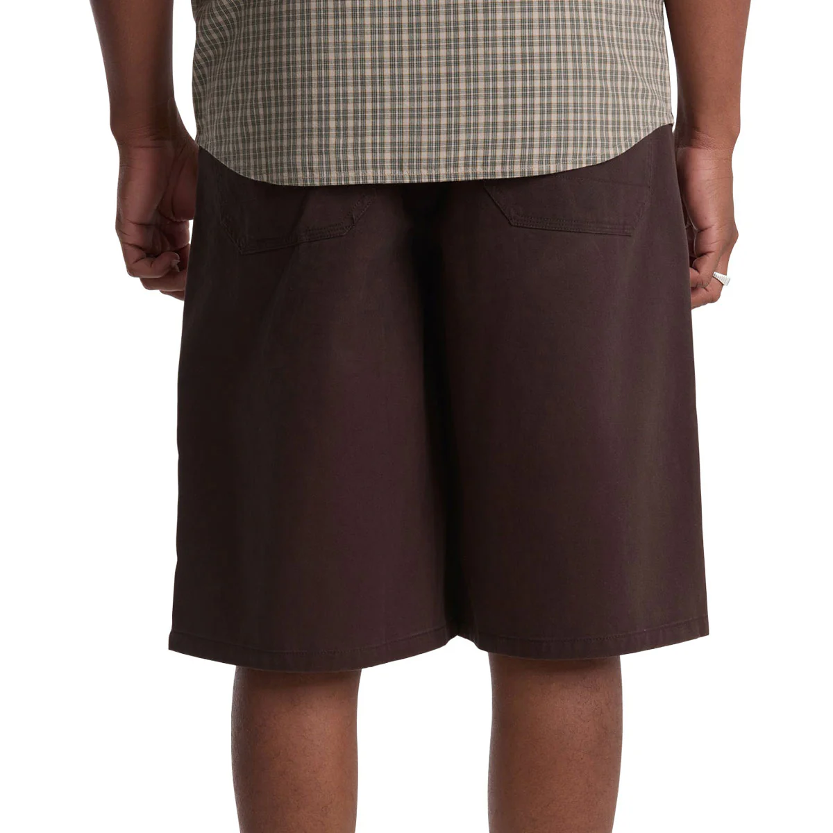 Volcom Chillow Plt Elastic Waist Chino VS 24 Shorts - Cacao - Image 3